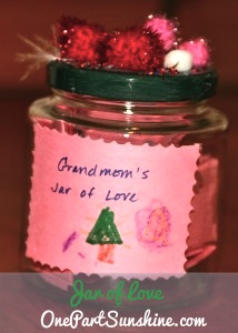 Grandma Jar of Love - Gift Idea for Child to Make | OnePartSunshine.com