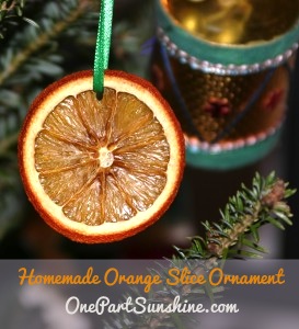 Homemade Orange Slice Ornament for a Green Christmas | OnePartSunshine.com