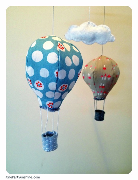 hot air balloon mobile craft close up